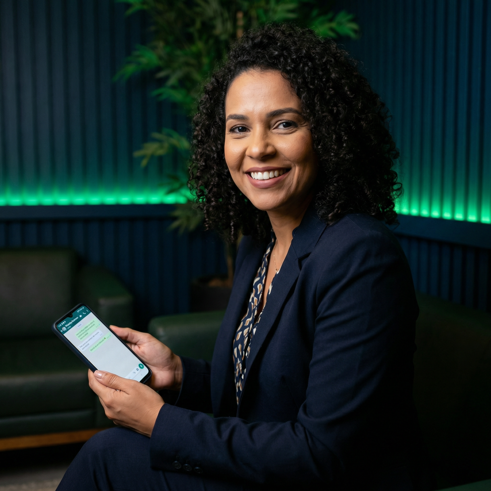 Atendente disponível no WhatsApp